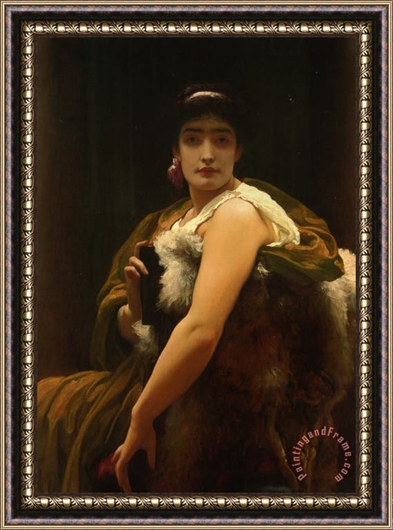 Lord Frederick Leighton Twixt Hope And Fear Framed Painting