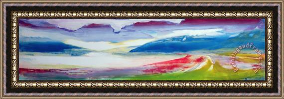 Lou Gibbs Abstract Composition Framed Painting