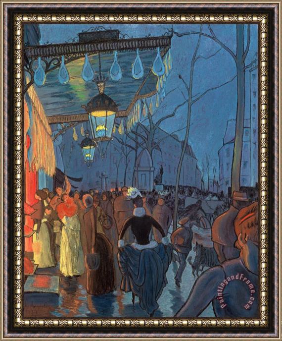 Louis Anquetin Avenue De Clichy Paris Framed Painting