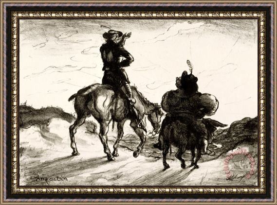 Louis Anquetin Don Quixote And Sancho Panza Framed Painting