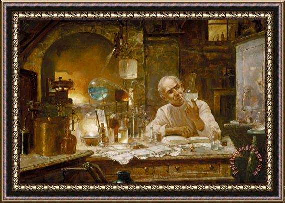 Louis Charles Moeller The Chemist Framed Painting