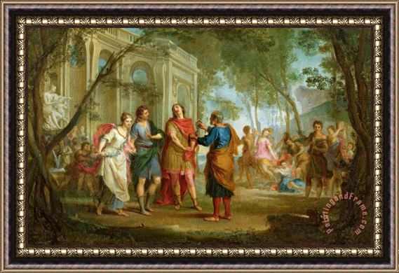Louis Galloche Roland Learns of the Love of Angelica and Medoro Framed Print