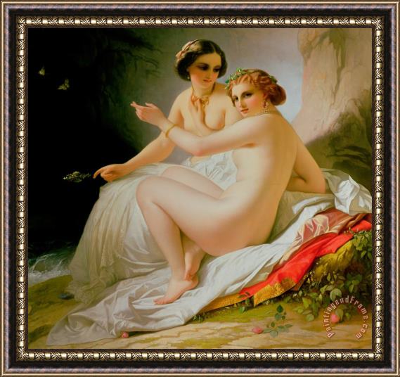Louis Hersent The Bathers Framed Print
