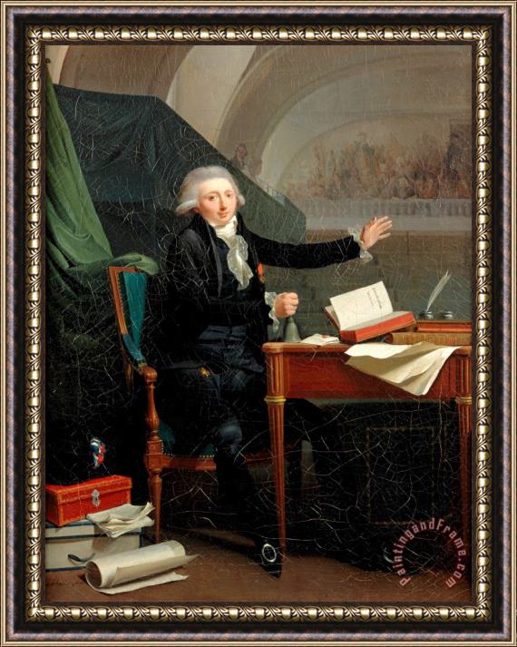 Louis Leopold Boilly Portrait of Jan Anthony D'averhoult (1756 1792) Framed Print