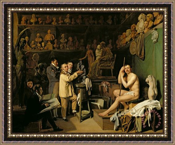 Louis Leopold Boilly The Studio of Jean Antoine Houdon Framed Painting