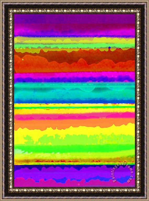 Louisa Knight Bright Stripe Framed Painting