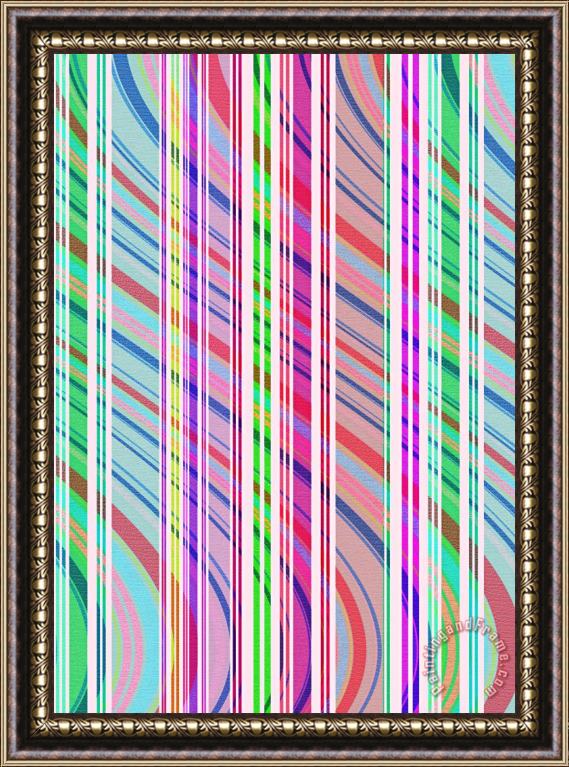 Louisa Knight Candy Stripe Framed Painting