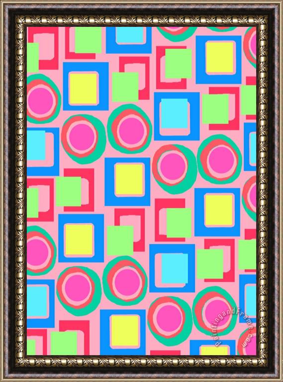 Louisa Knight Circles and Squares Framed Painting