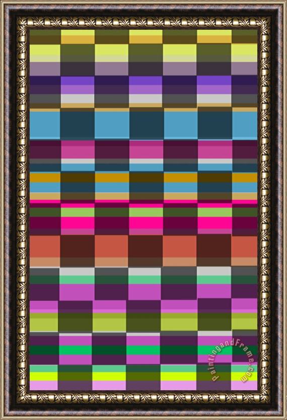 Louisa Knight Colorful Cubes Framed Print