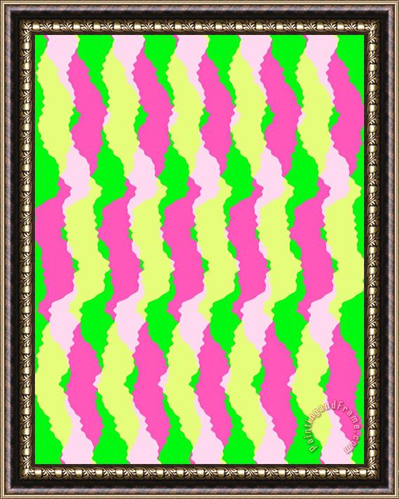 Louisa Knight Funky Stripes Framed Painting