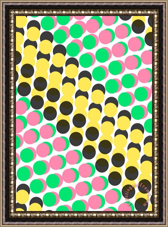Louisa Knight Overlayed Dots Framed Painting