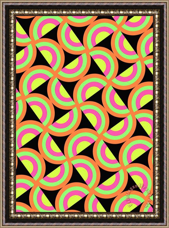 Louisa Knight Psychedelic Squares Framed Print