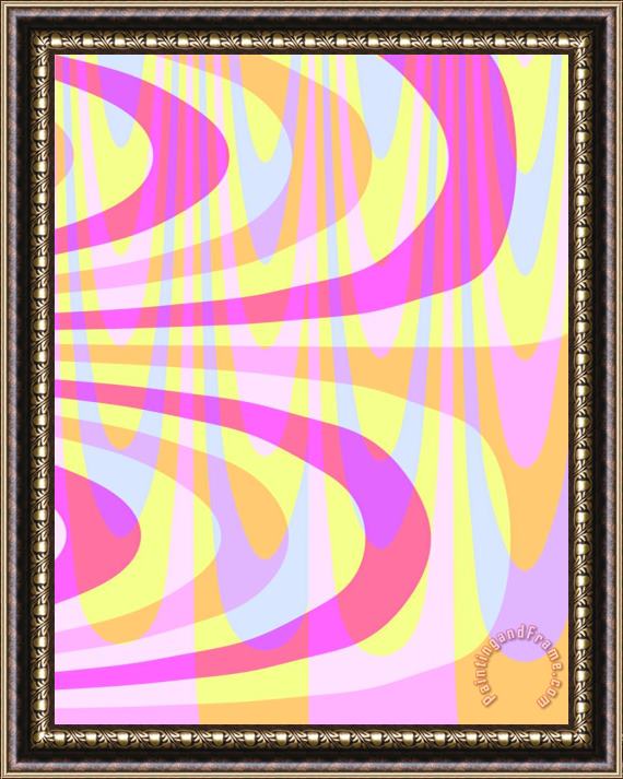 Louisa Knight Seventies Swirls Framed Print