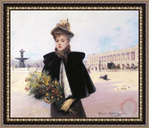 Louise Abbema April Morning, Place De La Concorde Framed Painting