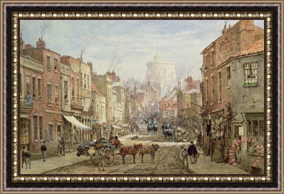 Louise J Rayner The Household Cavalry in Peascod Street Windsor Framed Print