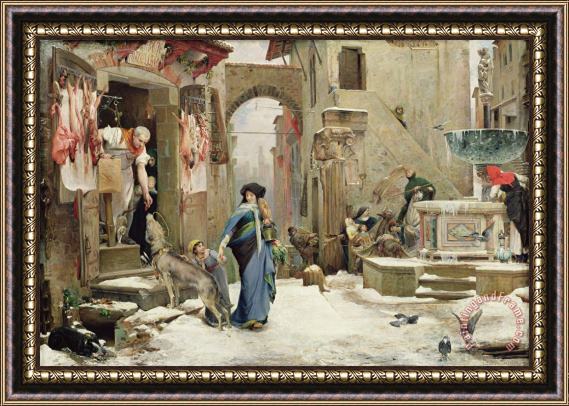 Luc Oliver Merson The Wolf of Gubbio Framed Print
