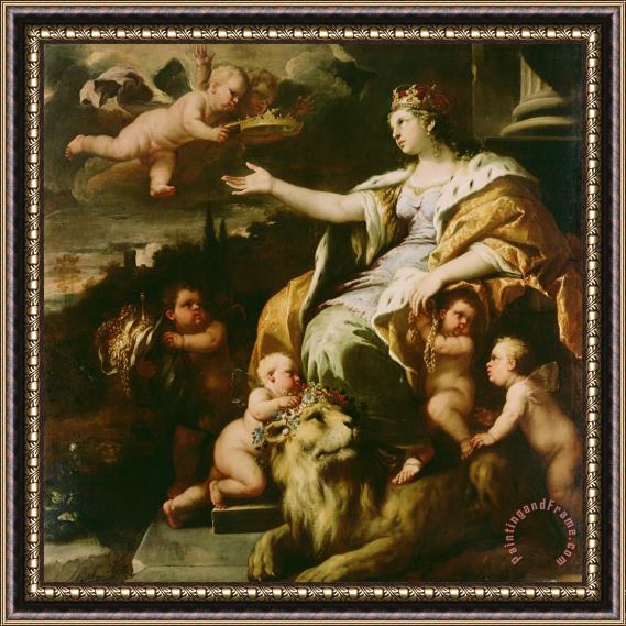 Luca Giordano Allegory of Magnanimity Framed Painting