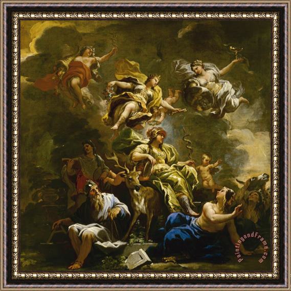 Luca Giordano Allegory of Prudence Framed Painting