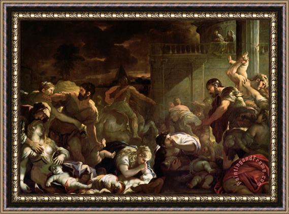 Luca Giordano Massacre Of The Innocents Framed Painting