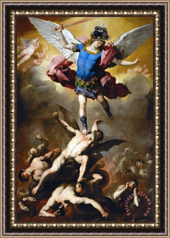 Luca Giordano The Fall of The Rebel Angels Framed Print