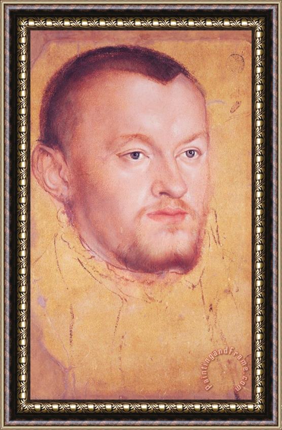 Lucas Cranach The Younger Portrait of Augustus I (1526 86) Elector of Saxony Framed Print
