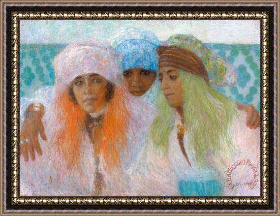 Lucien Levy-Dhurmer Beauties Marrakech Framed Painting