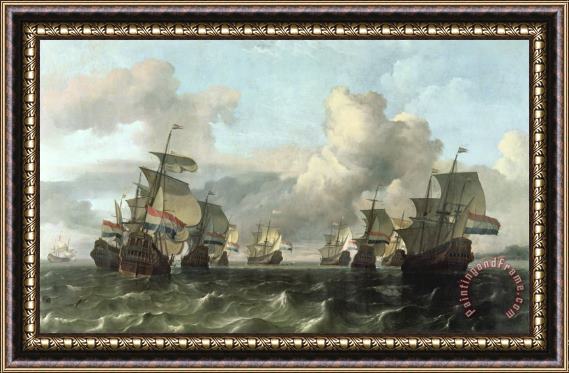 Ludolf Backhuysen The Dutch Fleet of the India Company Framed Print