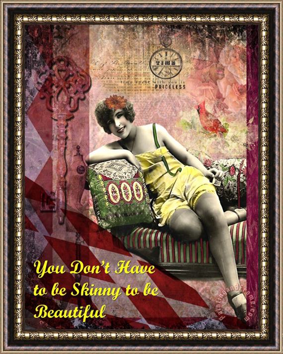 Lynell Withers You Don't Have to be Skinny to be Beautiful Framed Painting