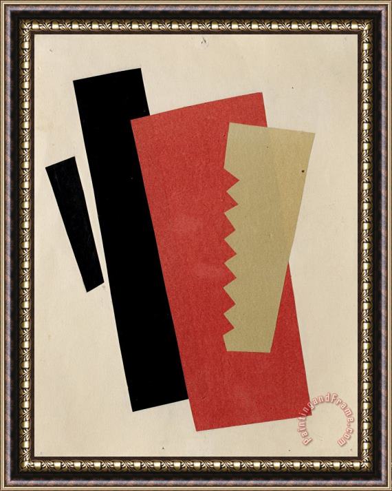 Lyubov Sergeevna Popova Composition (red Black Gold) Framed Painting