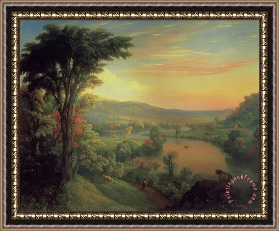 Mannevillette Elihu Dearing Brown View of the Mohawk near Little Falls Framed Print