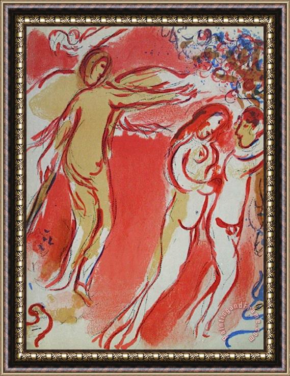 Marc Chagall Bible Adam Et Eve Chasses Du Paradis Framed Print