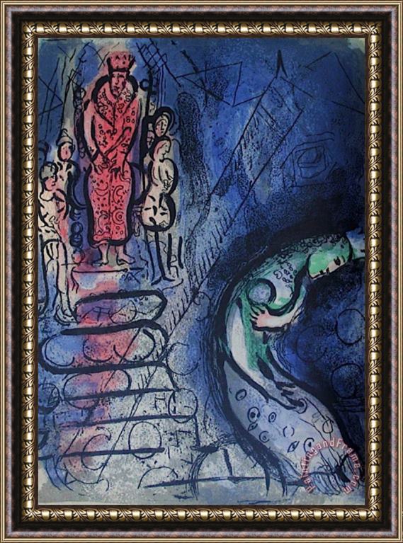 Marc Chagall Bible Assuerus Chasse Vasthi Framed Painting