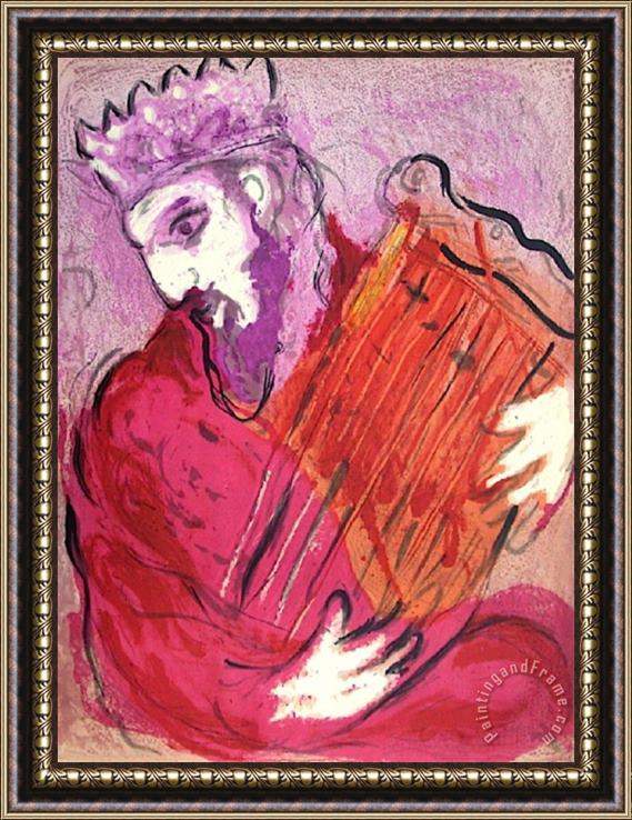 Marc Chagall Bible David a La Harpe Framed Print