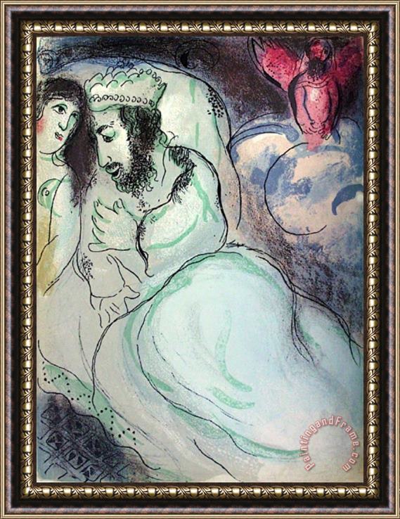 Marc Chagall Bible Sara Et Abimelech Framed Print