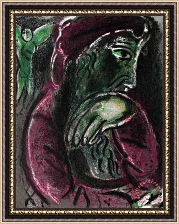 Marc Chagall La Bible Job Desespere Framed Print