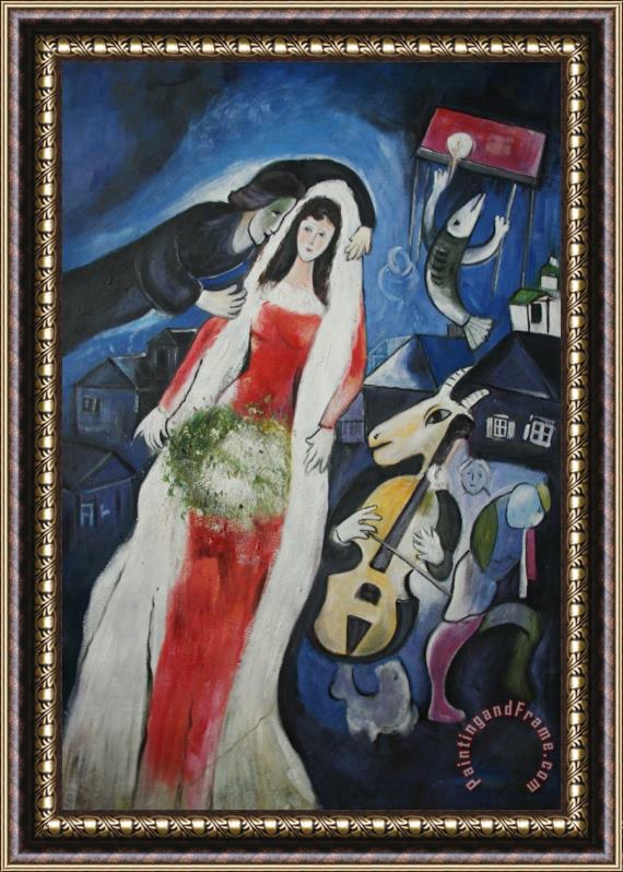 Marc Chagall La Mariee Framed Print