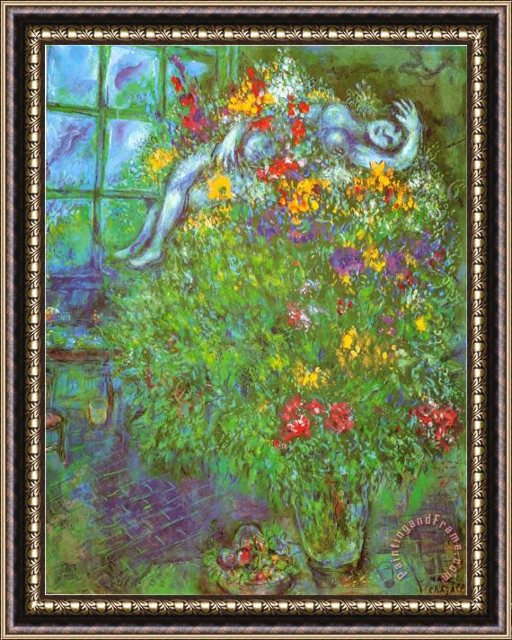Marc Chagall Le Bouquet Ardent Framed Print