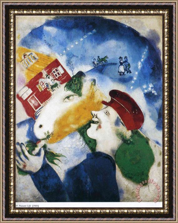 Marc Chagall Peasant Life 1925 Framed Painting