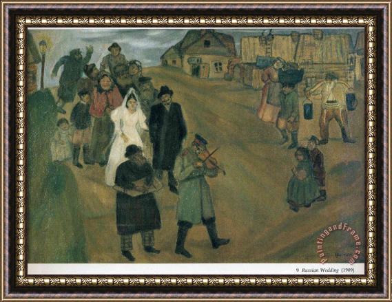 Marc Chagall Russian Wedding 1909 Framed Painting