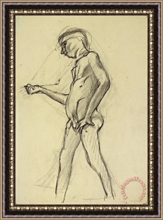 Marc Chagall Standing Nude. (1904) Framed Painting