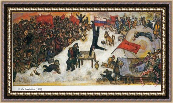 Marc Chagall The Revolution 1937 Framed Painting