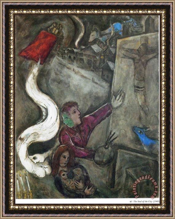 Marc Chagall The Soul of The City 1945 Framed Print