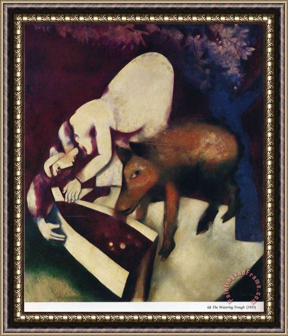 Marc Chagall The Watering Trough 1925 Framed Print
