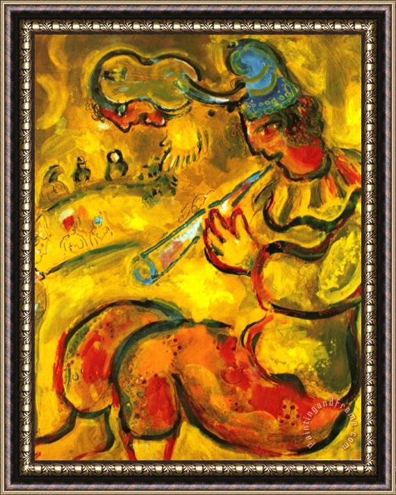 Marc Chagall The Yellow Clown Framed Painting
