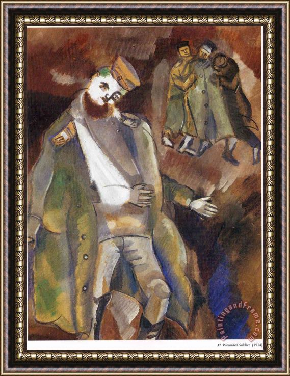 Marc Chagall Wounded Soldier 1914 1 Framed Painting