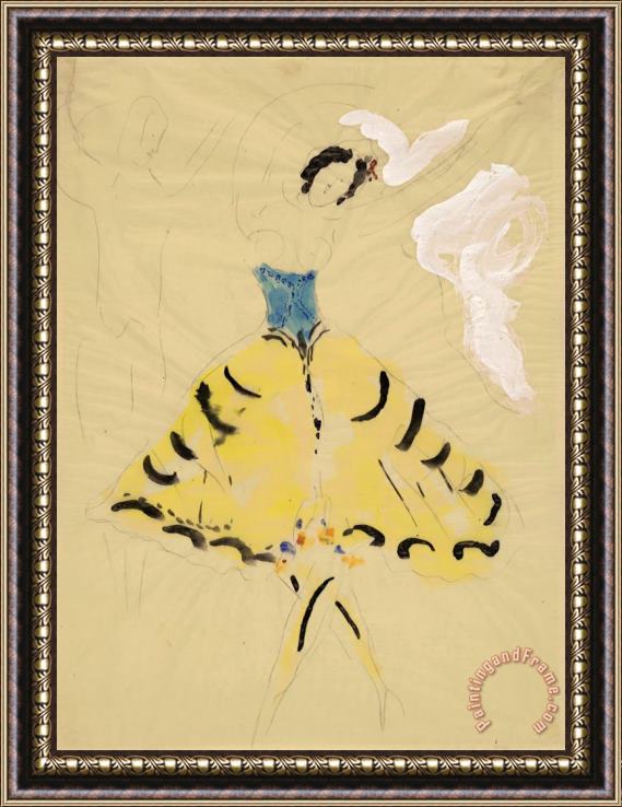 Marc Chagall Zemphira, Costume Design for Aleko. (1942) Framed Print