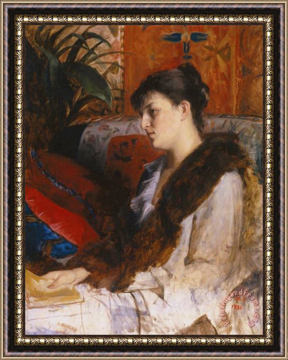 Maria Konstantinowna Bashkirtseff Portrait of Madame P.b. Framed Painting