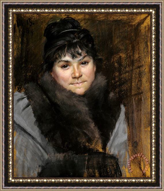 Maria Konstantinowna Bashkirtseff Portrait of Mme X Framed Print