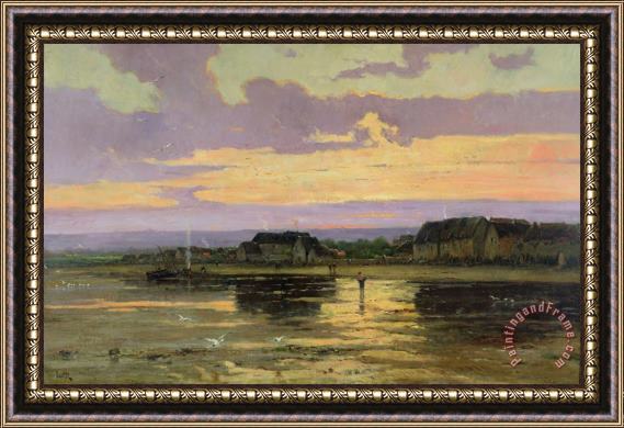 Marie Joseph Leon Clavel Iwill Solitude in the Evening Framed Painting
