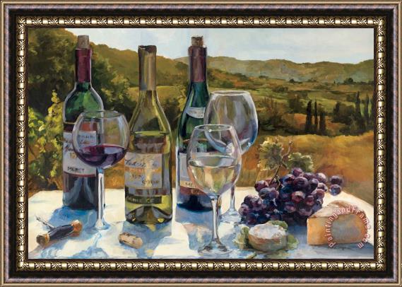 Marilyn Hageman A Wine Tasting Framed Painting